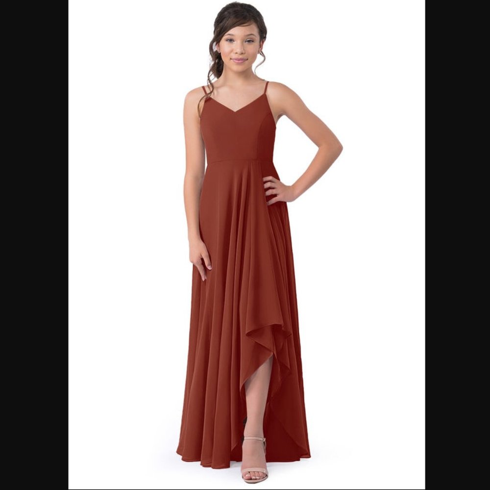 Azazie Collette Terracotta Junior Bridesmaid Formal Dress J12